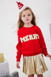 Merry Pearl Sweatshirt -Red