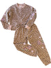 Animal Print Set w cross stich embroidered