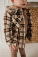 HOODED SHACKET - DESERT PLAID