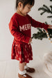 RAGLAN SWEATSHIRT - MERRY IN BERRY RED