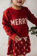 RAGLAN SWEATSHIRT - MERRY IN BERRY RED