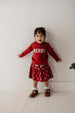 RAGLAN SWEATSHIRT - MERRY IN BERRY RED