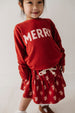 RAGLAN SWEATSHIRT - MERRY IN BERRY RED