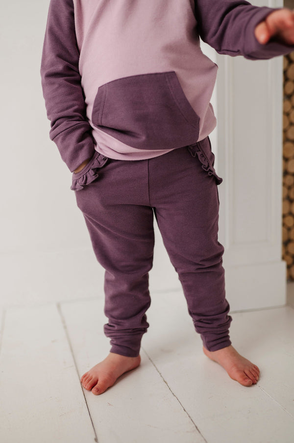 GIRL'S JOGGERS - PLUM