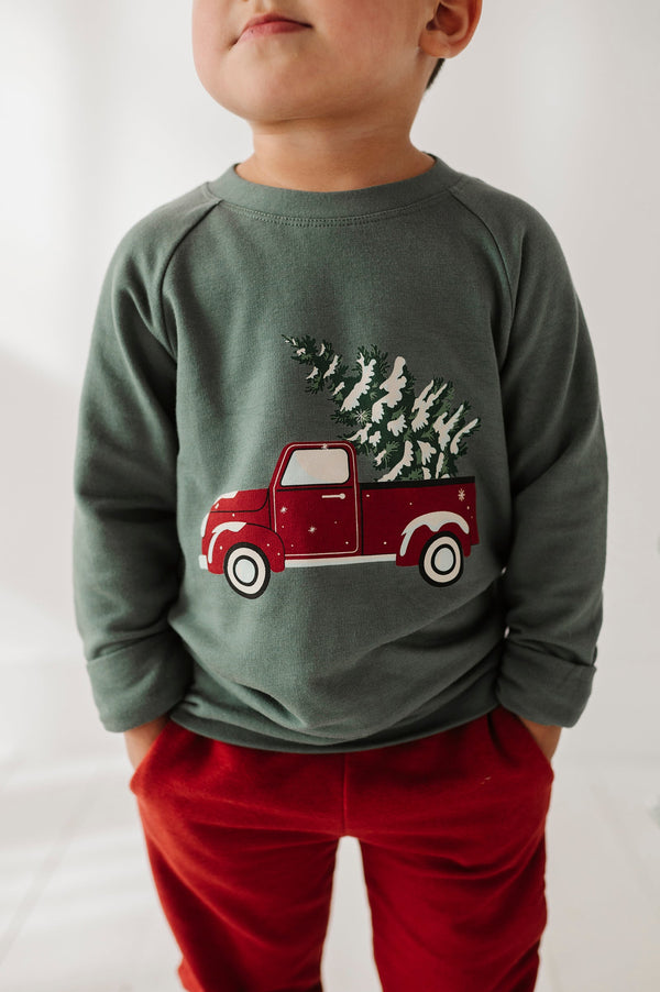 RAGLAN SWEATSHIRT - CHRISTMAS TRUCK