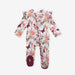 Picot Footie Ruffled Zippered One Piece - Leanna