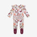Picot Footie Ruffled Zippered One Piece - Leanna