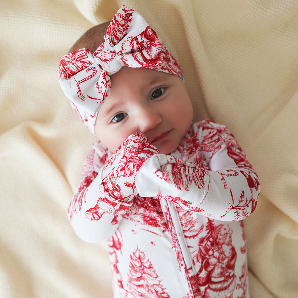 Luxe Bow Headwrap - Father Christmas