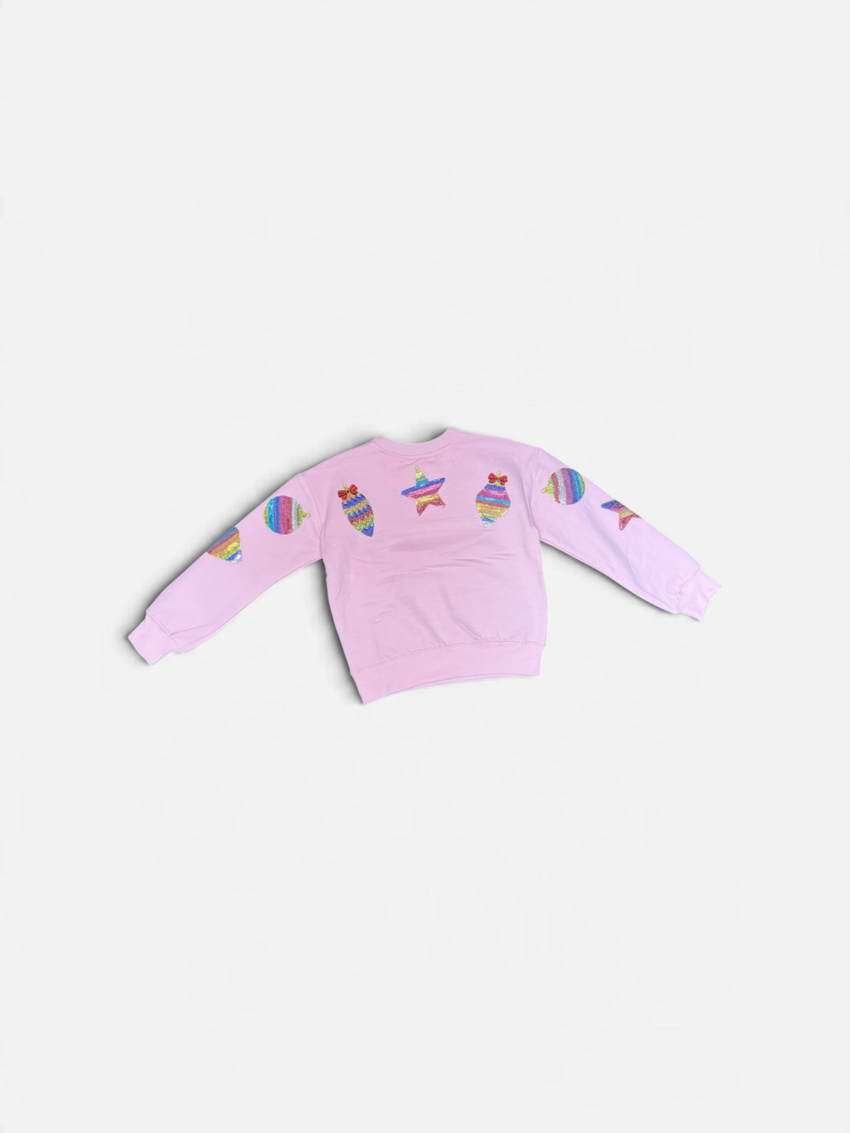 Merry Christmas Sequin Multicolor Ornaments Sweatshirt