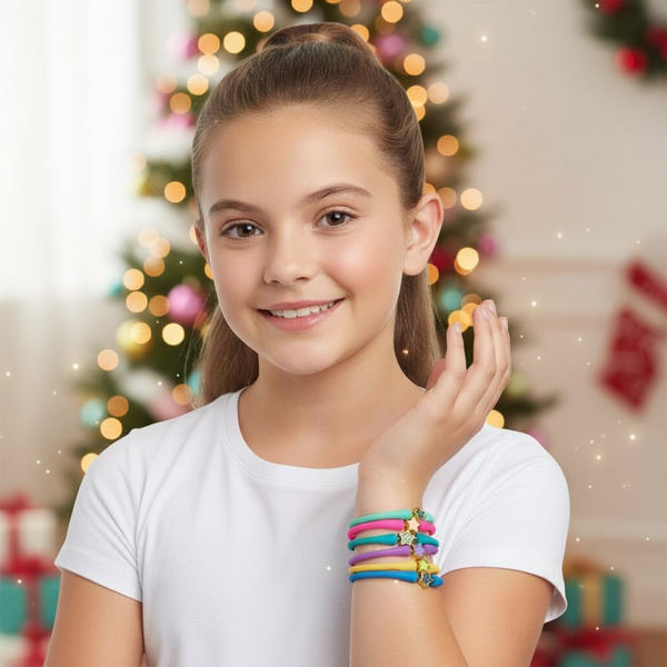 Star Charm Slip-On Silicone Bracelet