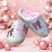 pastel crystal bow / pearl slippers