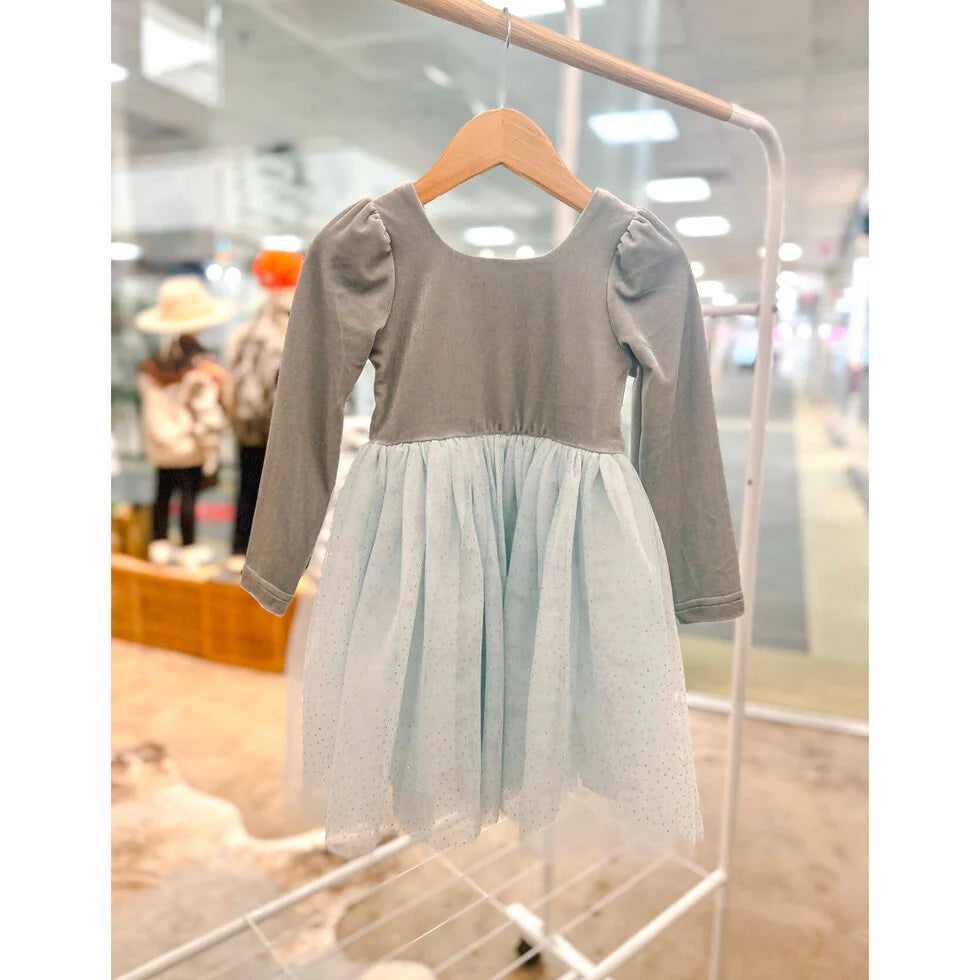 cindy dress || dusty blue