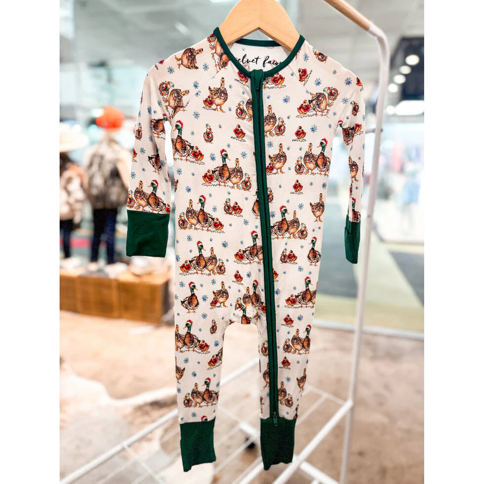 bamboo zipper pajama || merry mallards
