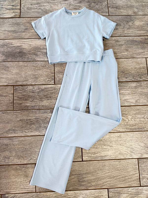 FRENCH TERRY WEEKEND PANTS - SALTWATER TAFFY
