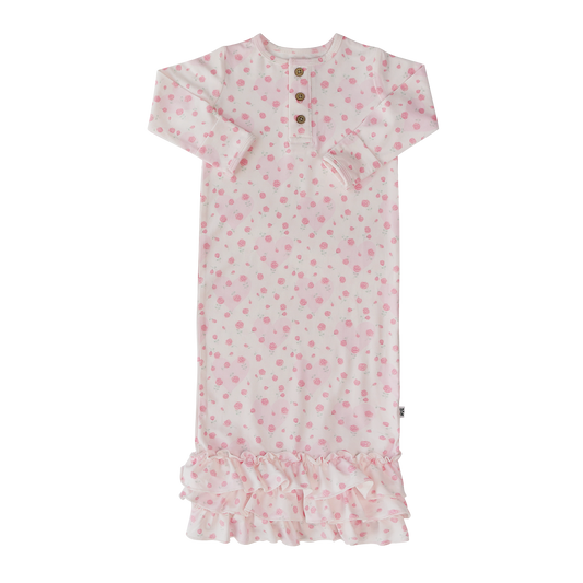 Ruffle Receiving Gown - Double Love