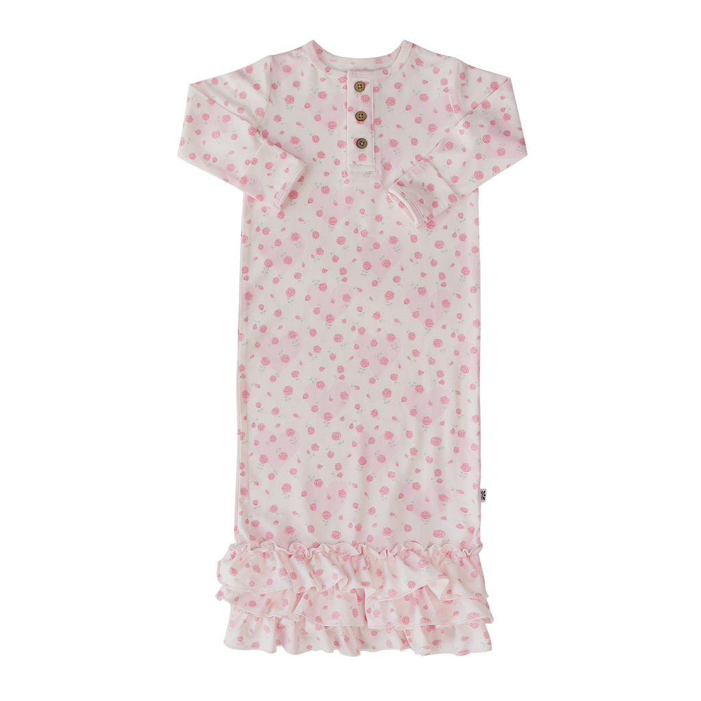 Ruffle Receiving Gown - Double Love