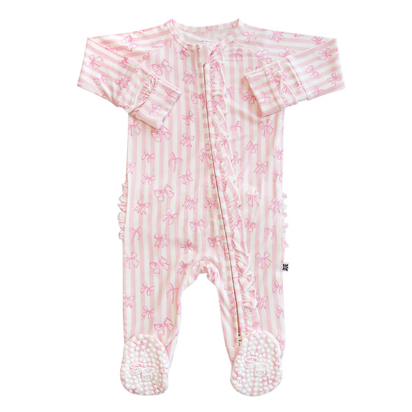 Ruffle Footie - Tie The Knot