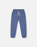 Fleece Sweatpants With Pockets Blue