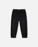 French Terry Jogger Pants Black Denim