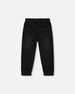 French Terry Jogger Pants Black Denim