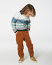 Stretch Corduroy Jogger Pants Caramel Brown