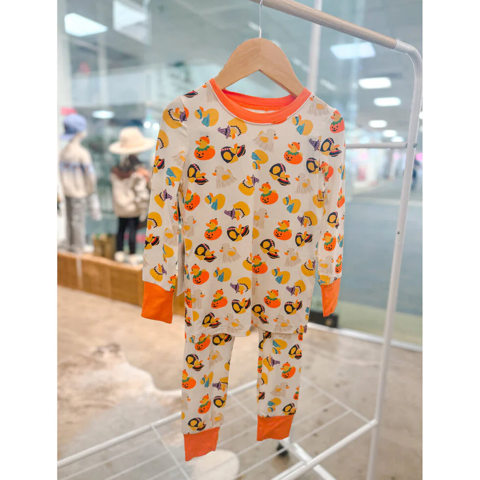 bamboo two piece set || spooky quack-tacular