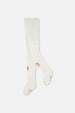 Knit Strawberry Tights Off-White