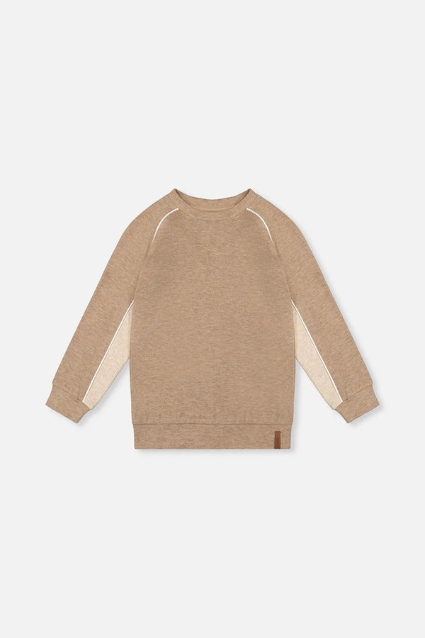 Brushed Jersey Top With Raglan Sleeves Taupe