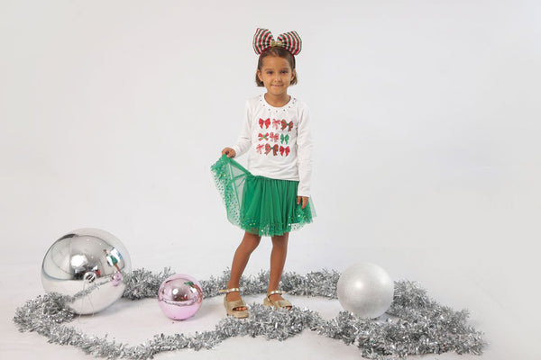 All my Bows LS TEE - White