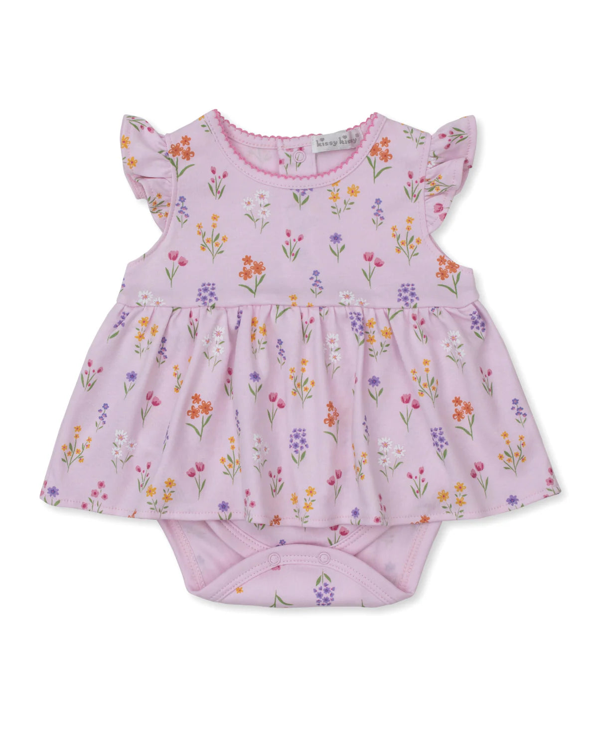 Summer Wildflowers Pink Bodysuit Dress