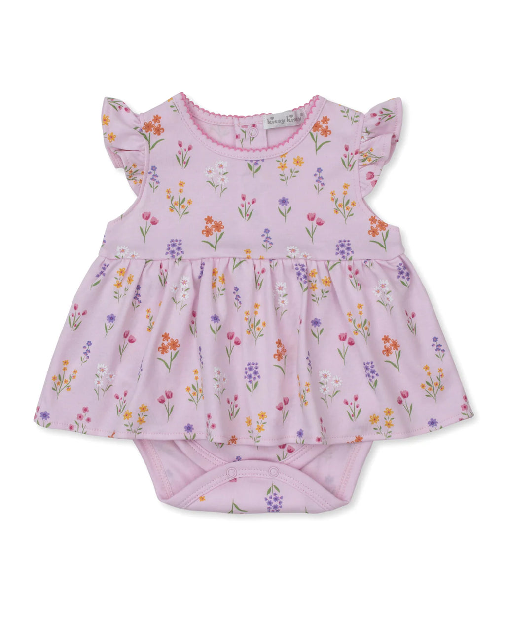 Summer Wildflowers Pink Bodysuit Dress