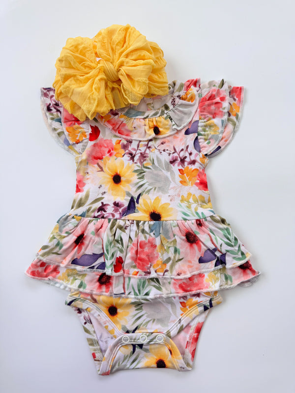 Sunflower Garden Flutter Onesie