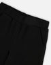 Waffle Flare Leg Pants Black