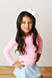 BUBBLEGUM PINK RUCHED TOP