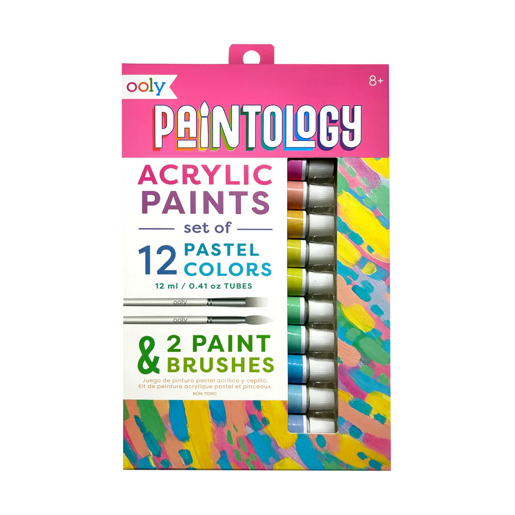 Paintology Acrylic Paints Set - Pastel Colors - Set of 12