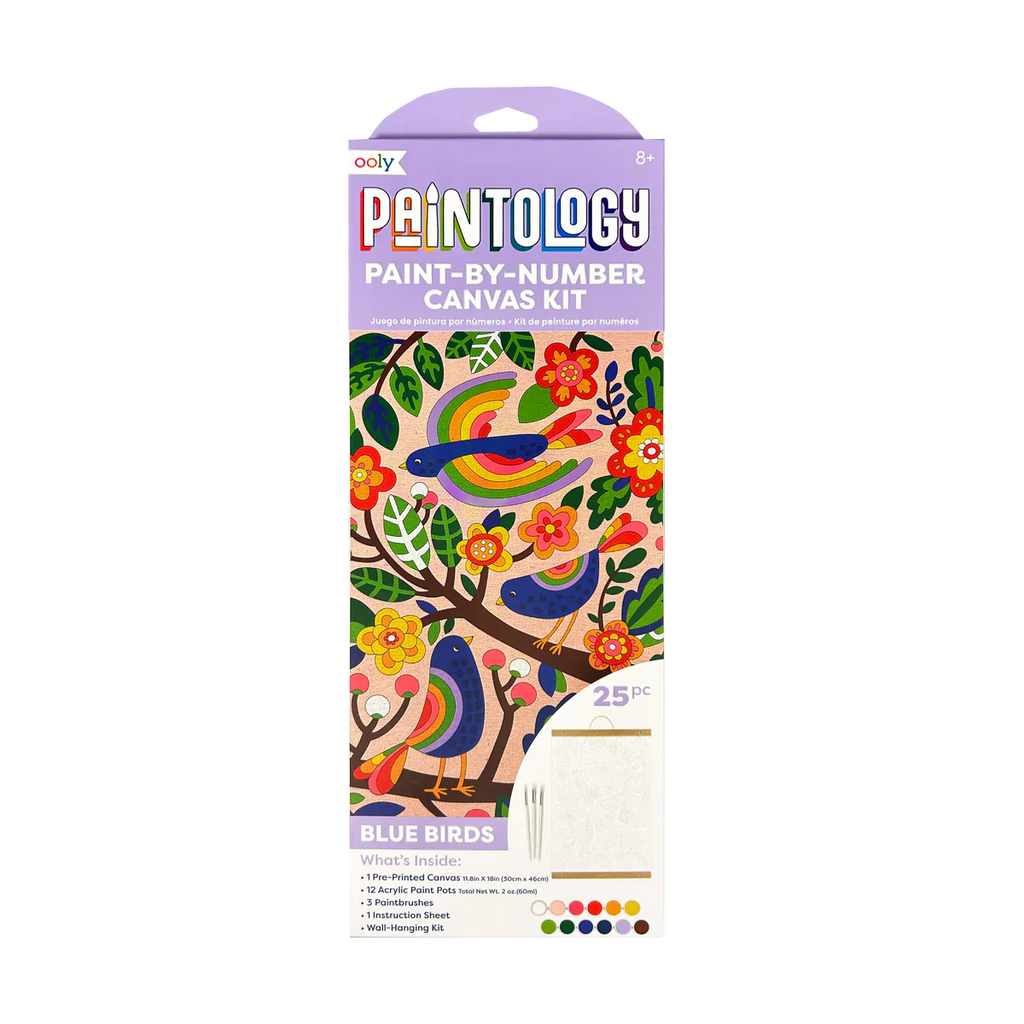 Paintology Paint-By-Number Canvas Kit - Blue Birds