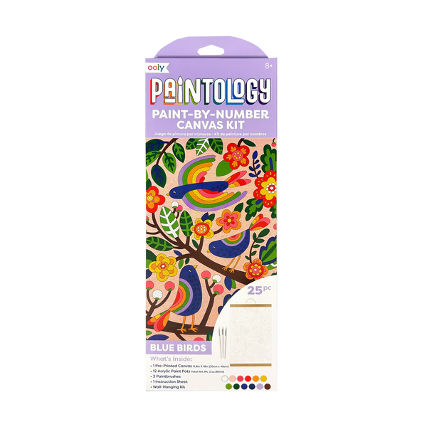 Paintology Paint-By-Number Canvas Kit - Blue Birds