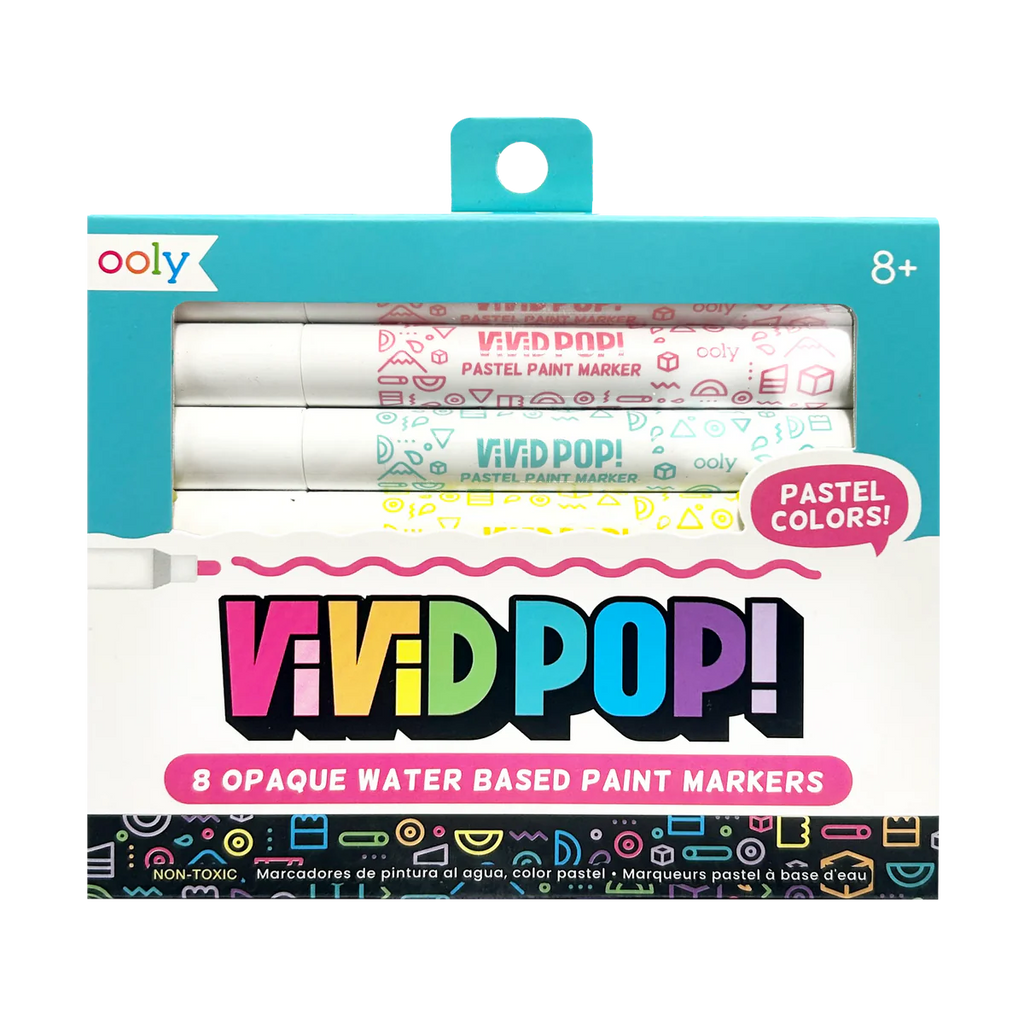 Vivid Pop! Water Based Paint Markers - Pastel - Set of 8