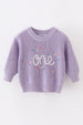 HAND-EMBROIDERY ONE & TWO BIRTHDAY PULLOVER SWEATER