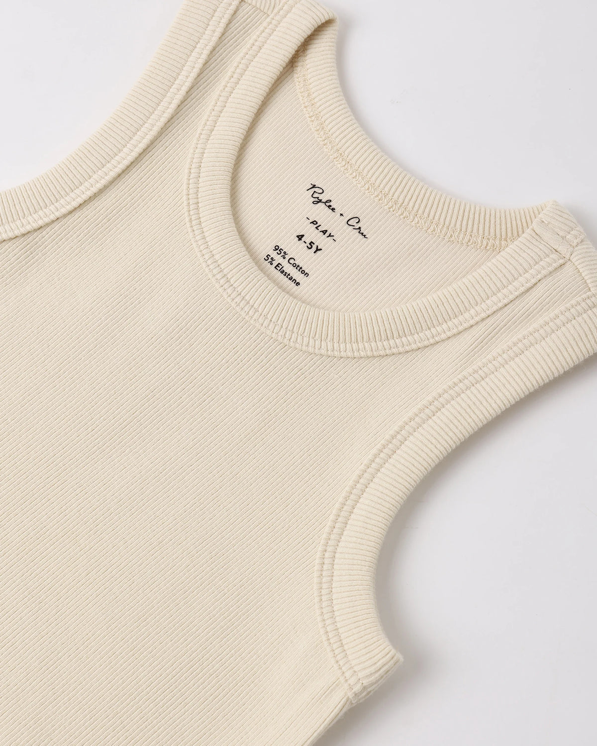 Ribbed Tank Set Shell, Heathered Blush