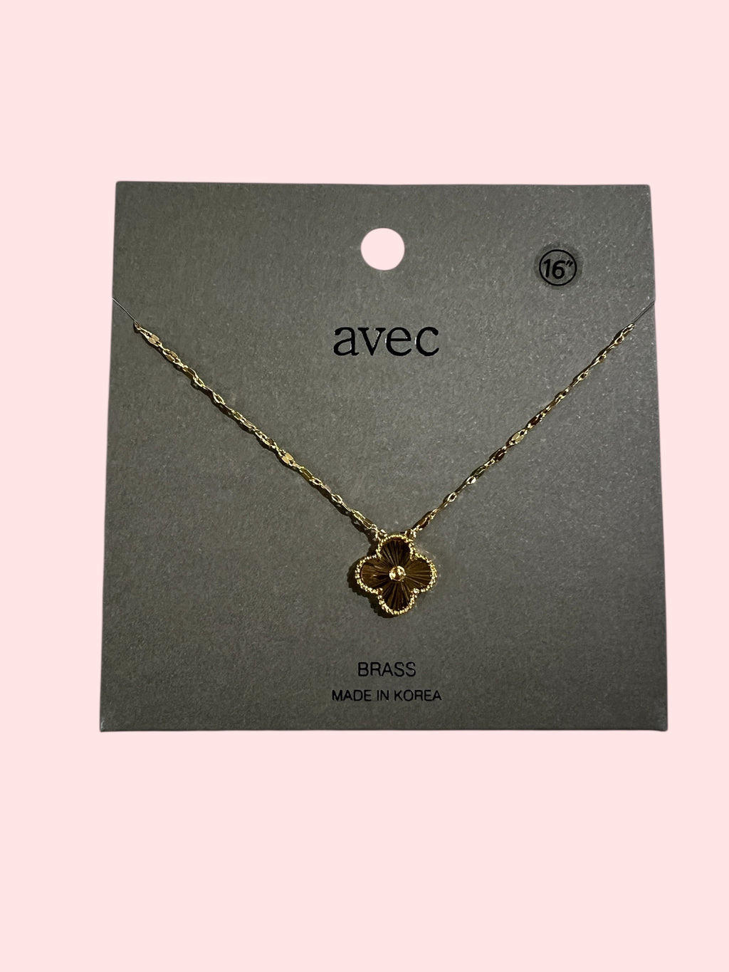 Clover pendant gold necklace