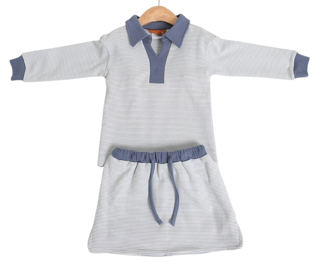 Isabelle Skort - Blue Stripe