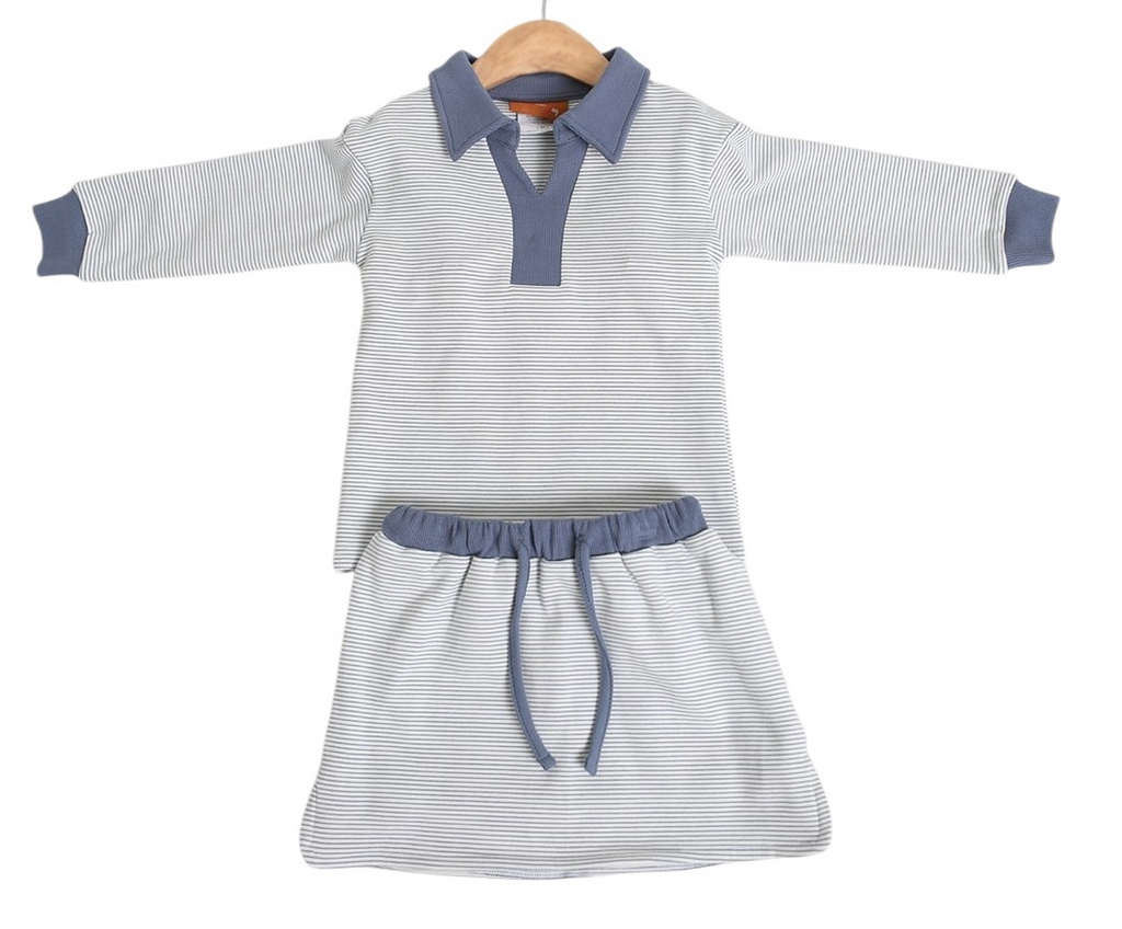 Isabelle Skort - Blue Stripe