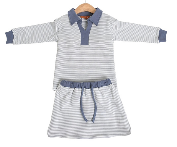 Isabelle Skort - Blue Stripe