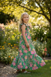WILD FLOWER MAXI DRESS W/ SMOCKED BODICE
