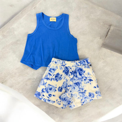 PRINTED TERRY CLOTH POOL CLUB SHORTS