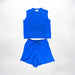 FRENCH TERRY PAPERBAG SHORTS - Bali Blue