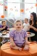 Purple Halloween Smock Embroidery Baby Girl Romper