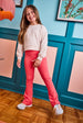 Florie Flare Leggings Coral