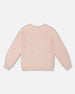 Knit Sweater Pinkish White With Sequin Heart